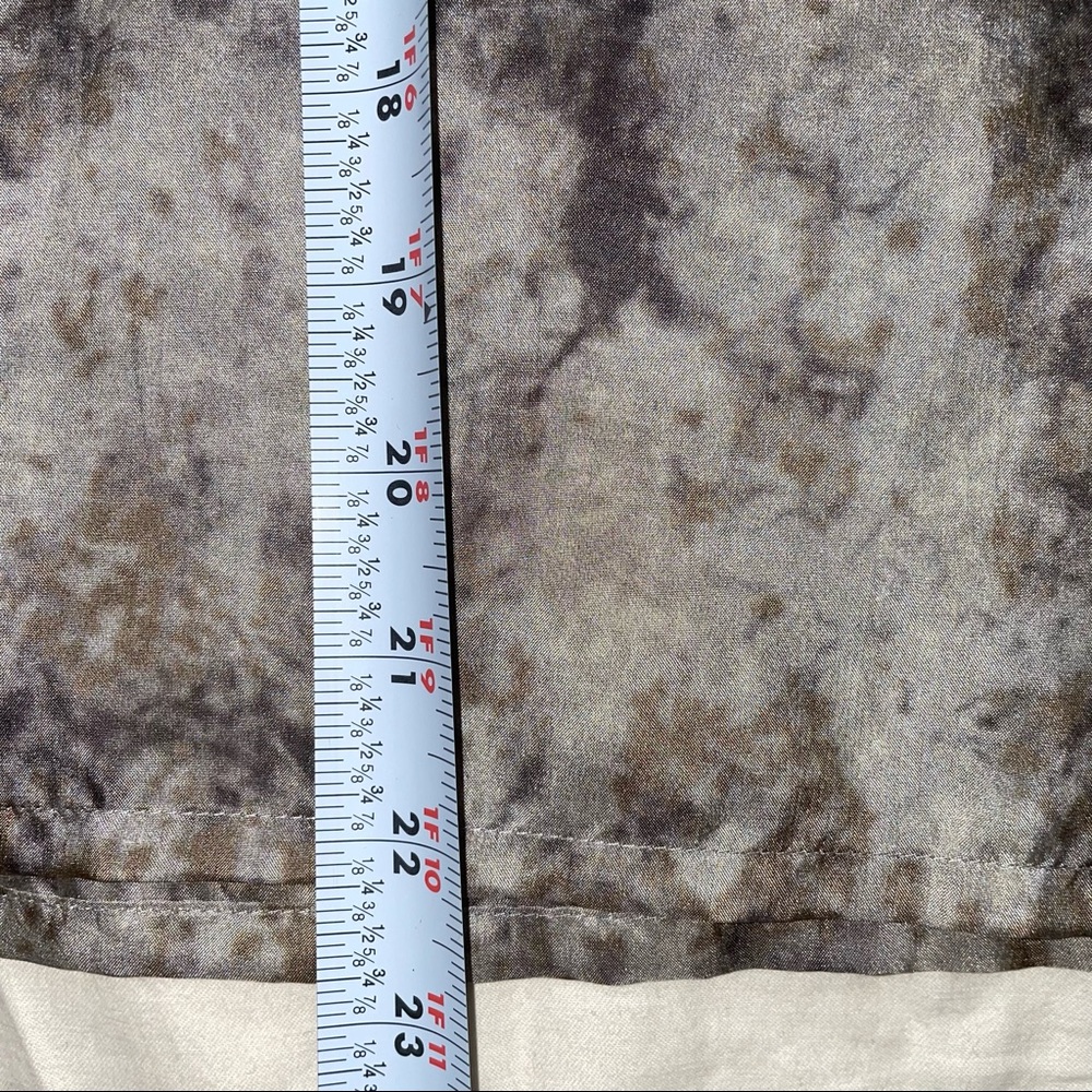Eileen Fisher Grey Brown Seaspray silk short sleeve T-shirt top - Picture 7 of 7